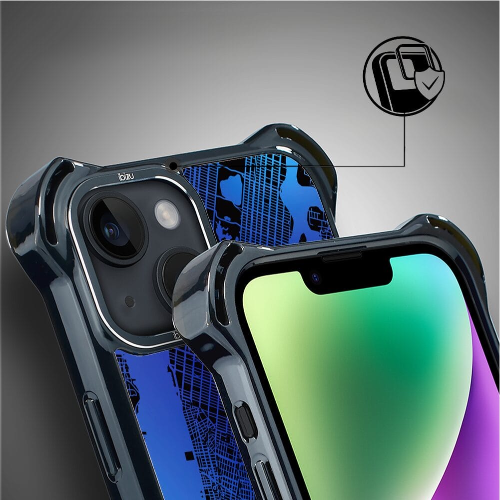 Etui do iPhone 14 IBIZU DropGuard Ultra z MagSafe, mapy świata, New York - obrazek 3
