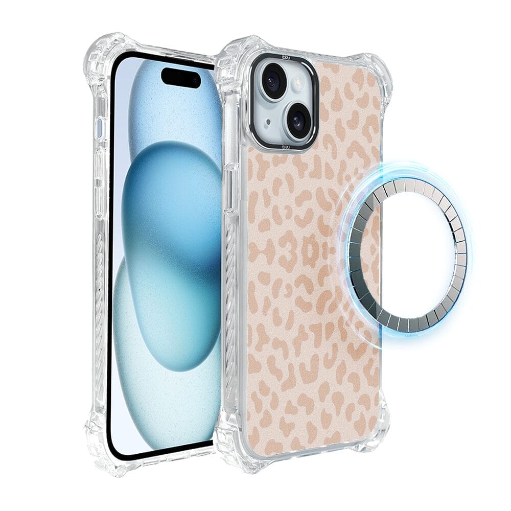 Etui iPhone 15 IBIZU DropGuard Ultra z MagSafe, Boho, Delikatna panterka