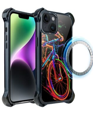 Etui do iPhone 14 IBIZU DropGuard Ultra z MagSafe, #ElectroMove, Rowerowa wibracja