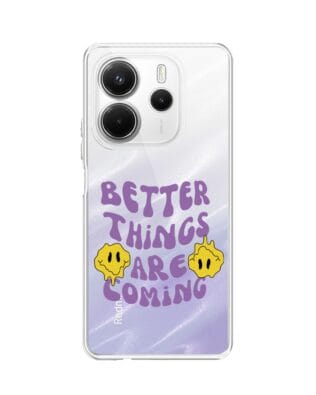 Etui do Xiaomi Redmi Note 14 5G przeźroczyste, silikonowe Flexi, Better Things Are Coming