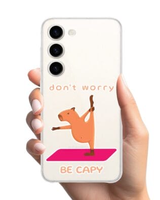 Etui do Samsung Galaxy S23 Plus przeźroczyste, silikonowe Flexi, kapibara