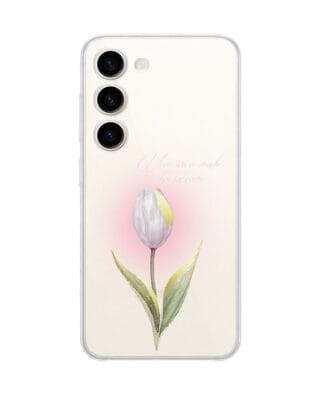 Etui do Samsung Galaxy S23 FE 5G przeźroczyste, silikonowe Flexi, kwiaty, tulipan