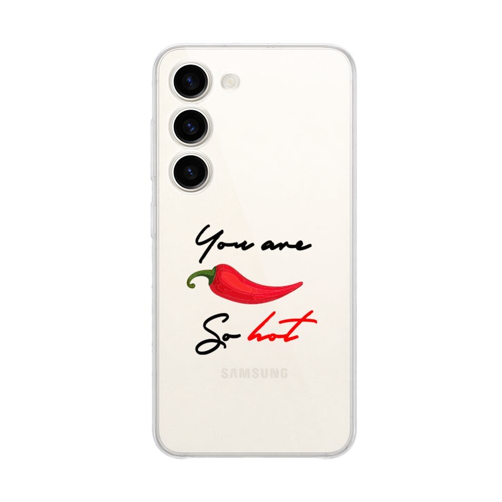 Etui do Samsung Galaxy S23 Plus przeźroczyste, silikonowe Flexi, papryczka chilli