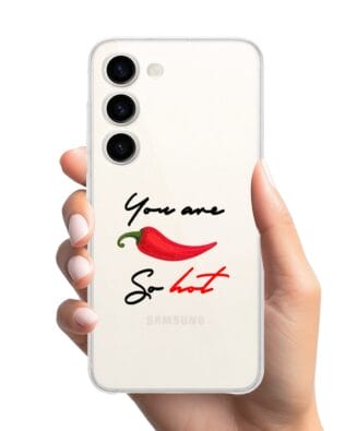 Etui do Samsung Galaxy S23 FE 5G przeźroczyste, silikonowe Flexi, papryczka chilli