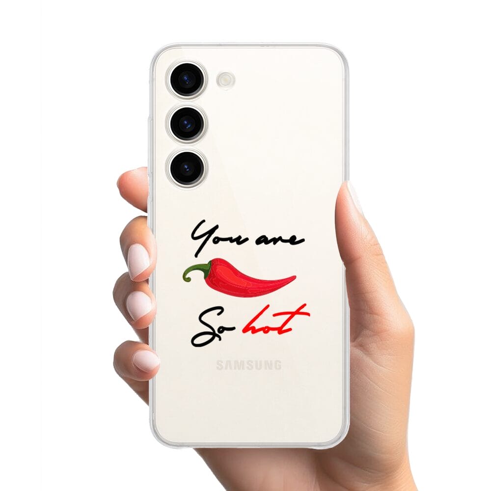 Etui do Samsung Galaxy S23 Plus przeźroczyste, silikonowe Flexi, papryczka chilli - obrazek 2