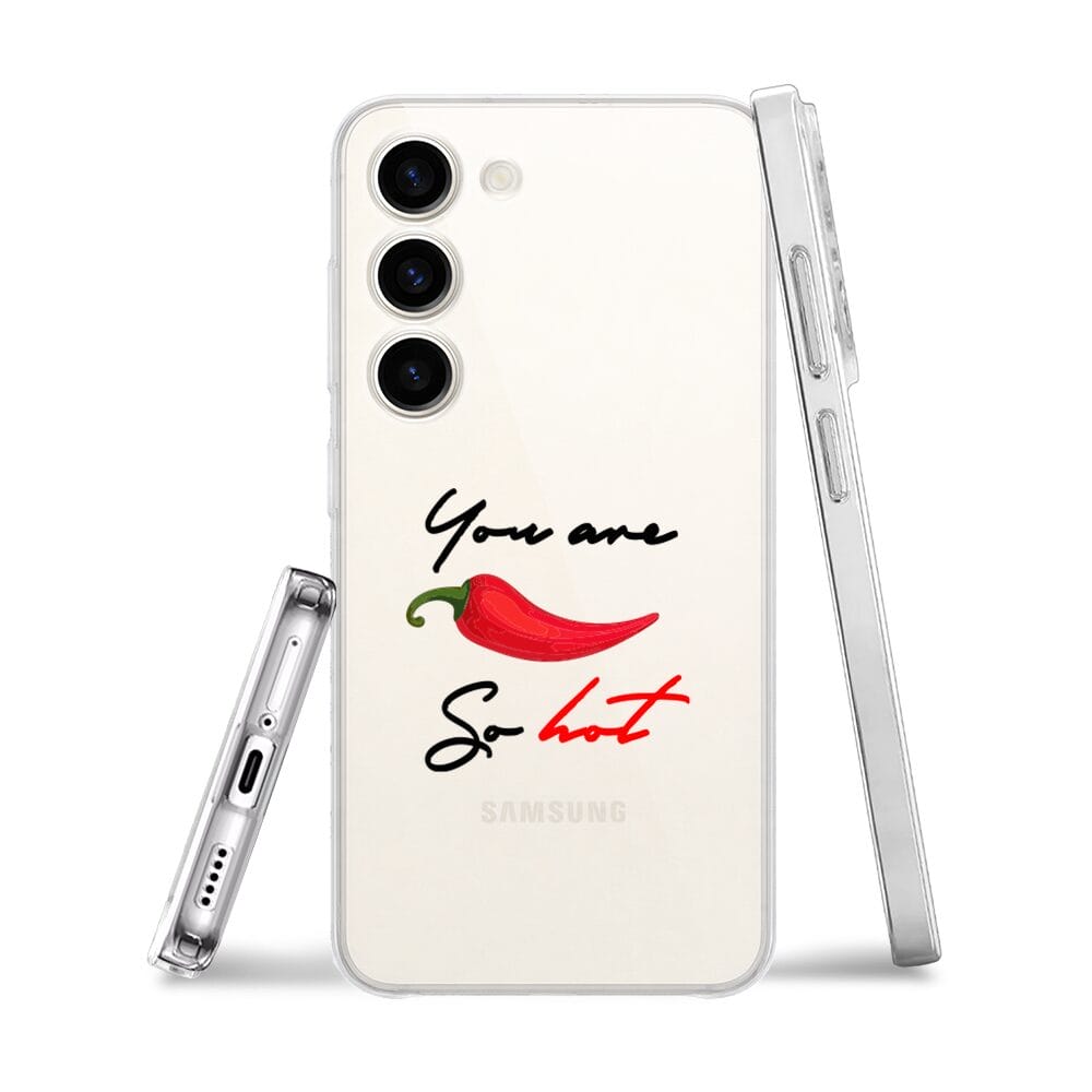 Etui do Samsung Galaxy S23 Plus przeźroczyste, silikonowe Flexi, papryczka chilli - obrazek 3