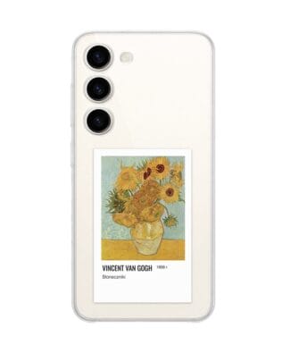 Etui do Samsung Galaxy S23 Plus przeźroczyste, silikonowe Flexi, słoneczniki Van Gogh