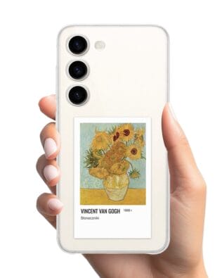 Etui do Samsung Galaxy S23 Plus przeźroczyste, silikonowe Flexi, słoneczniki Van Gogh