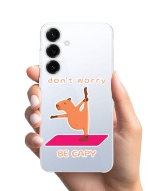 Etui do Samsung Galaxy S25 Plus przeźroczyste, silikonowe Flexi, kapibara