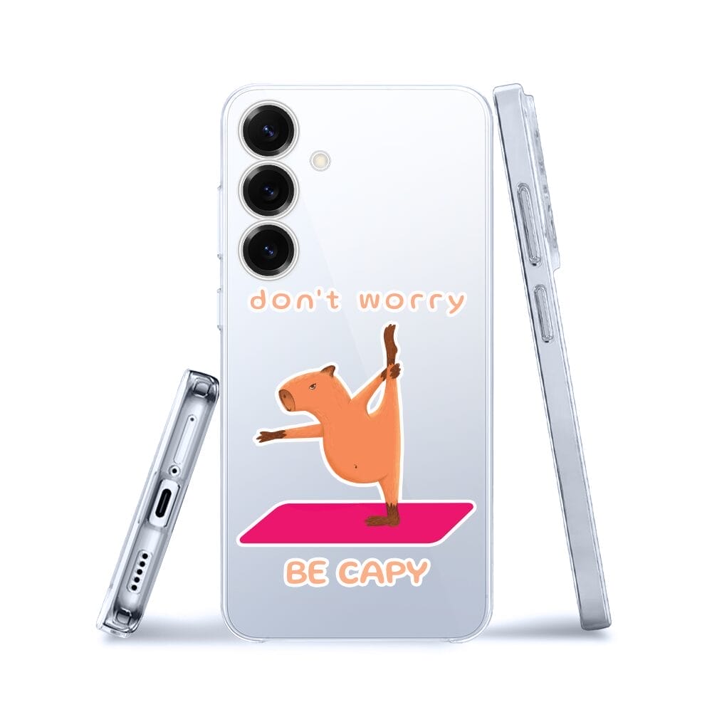 Etui do Samsung Galaxy S25 Plus przeźroczyste, silikonowe Flexi, kapibara - obrazek 3