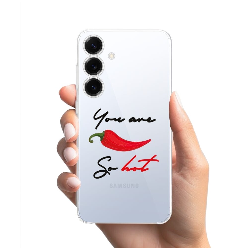 Etui do Samsung Galaxy S25 przeźroczyste, silikonowe Flexi, papryczka chilli - obrazek 2