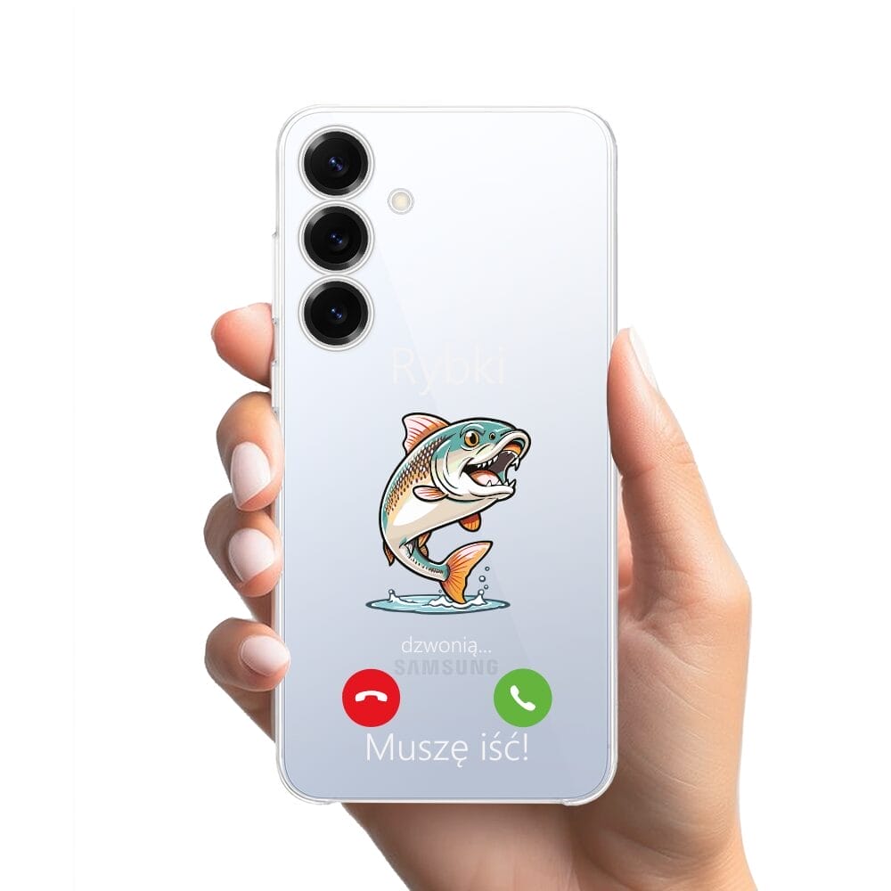 Etui do Samsung Galaxy S25 przeźroczyste, silikonowe Flexi, rybki dzwonią - obrazek 2