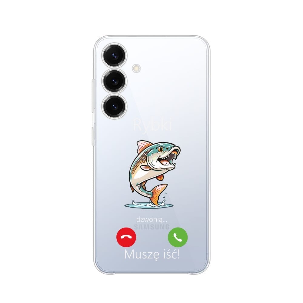 Etui do Samsung Galaxy S25 przeźroczyste, silikonowe Flexi, rybki dzwonią