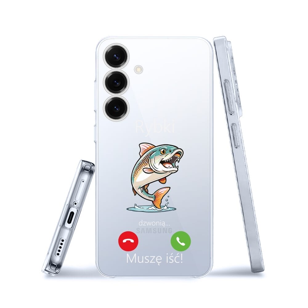Etui do Samsung Galaxy S25 przeźroczyste, silikonowe Flexi, rybki dzwonią - obrazek 3