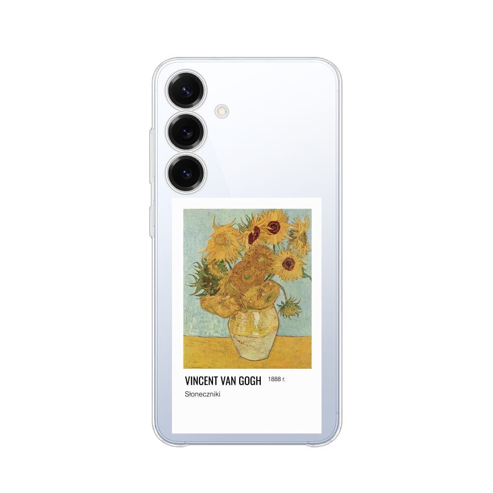 Etui do Samsung Galaxy S25 przeźroczyste, silikonowe Flexi, słoneczniki Van Gogh