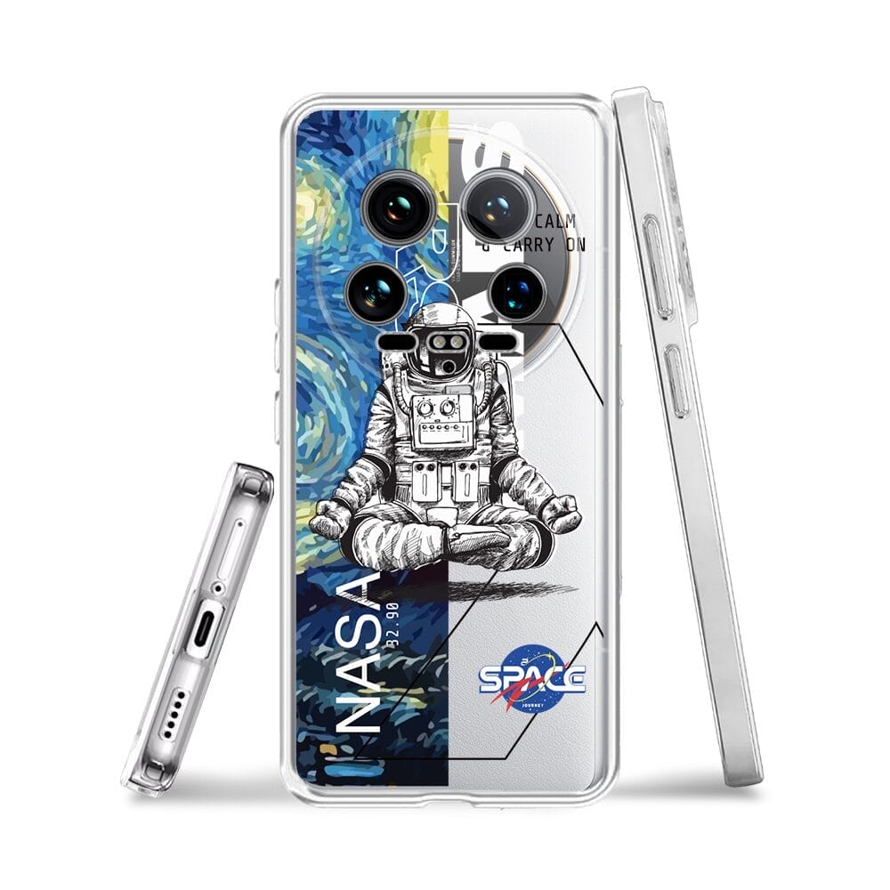 Etui do Xiaomi 14 Ultra przeźroczyste, silikonowe Flexi, Keep Calm in Cosmos - obrazek 3