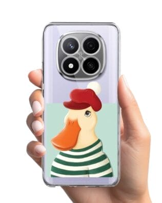 Etui do Xiaomi Redmi Note 14 Pro 4G przeźroczyste, silikonowe Flexi, kaczuszka