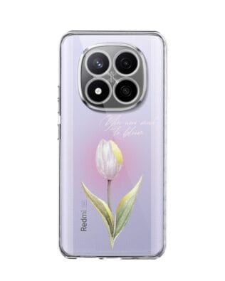 Etui do Xiaomi Redmi Note 14 Pro 4G przeźroczyste, silikonowe Flexi, kwiaty, tulipan