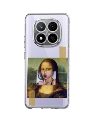 Etui do Xiaomi Redmi Note 14 Pro 4G przeźroczyste, silikonowe Flexi, Mona Lisa z lizakiem