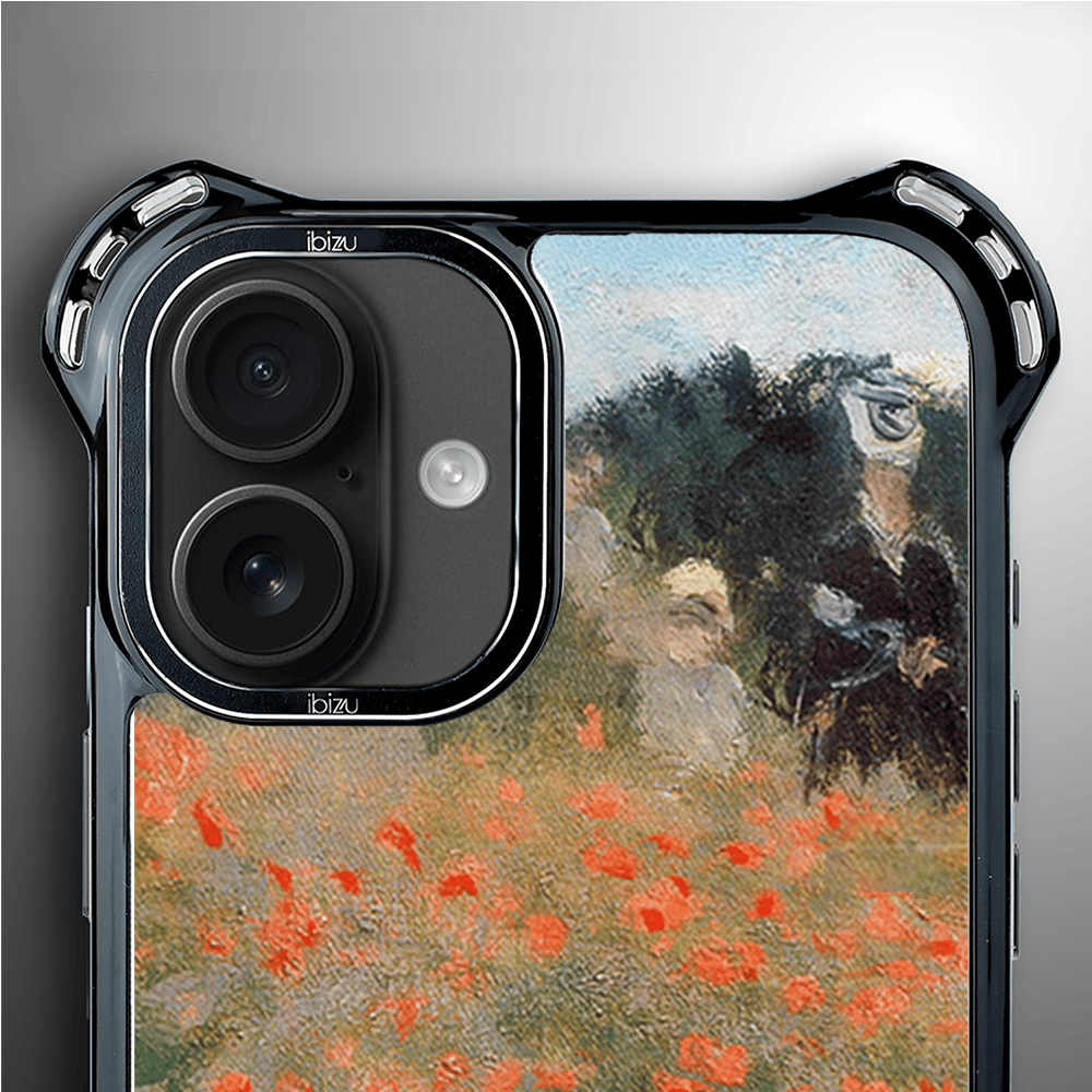 Etui iPhone 16 IBIZU DropGuard Ultra z MagSafe, Claude Monet, pole maków - obrazek 5