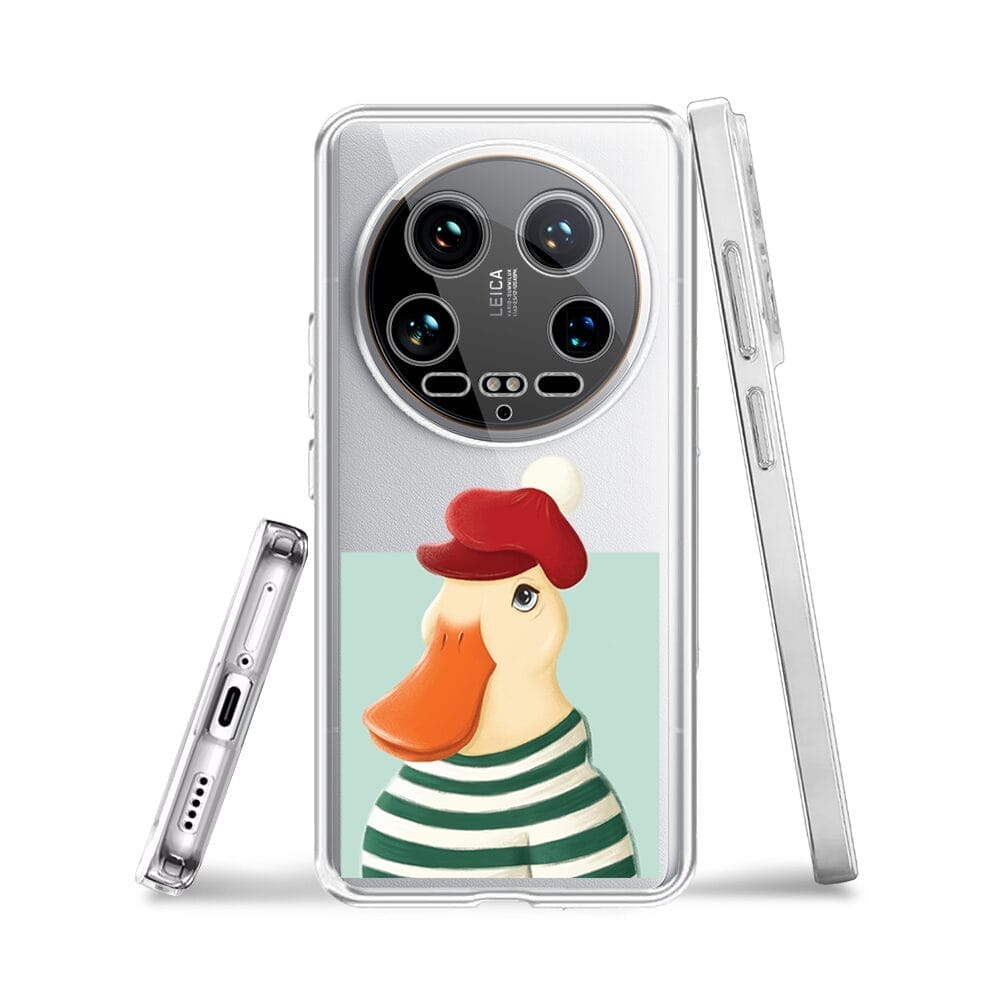 Etui do Xiaomi 14 Ultra przeźroczyste, silikonowe Flexi, kaczuszka - obrazek 3