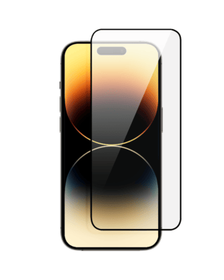 Twarde szkło diamentowe z czarną ramką do iPhone 14 Pro