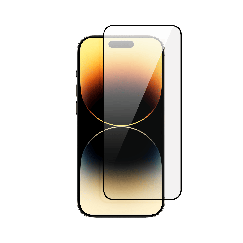 Twarde szkło diamentowe z czarną ramką do iPhone 14 Pro