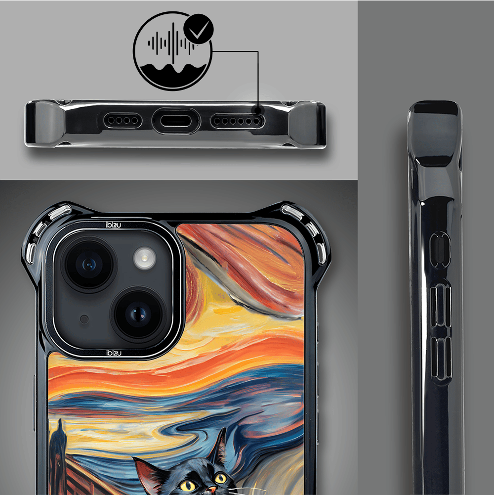 Etui iPhone 14 IBIZU DropGuard Ultra z MagSafe, Edvard Munch, krzyk kota - obrazek 6