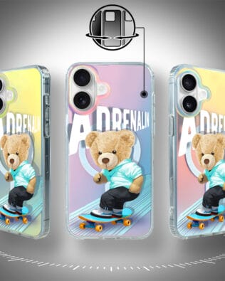 Etui do iPhone 16 Plus IBIZU California Sunset z MagSafe, zmieniające kolor, Adrenalin, deskorolka