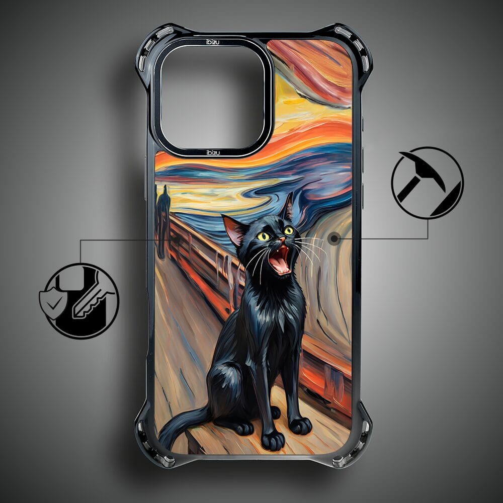 Etui iPhone 14 Pro IBIZU DropGuard Ultra z MagSafe, Edvard Munch, krzyk kota - obrazek 7