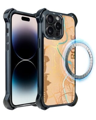Etui do iPhone 14 Pro Max IBIZU DropGuard Ultra z MagSafe, Mapy Świata, Rome