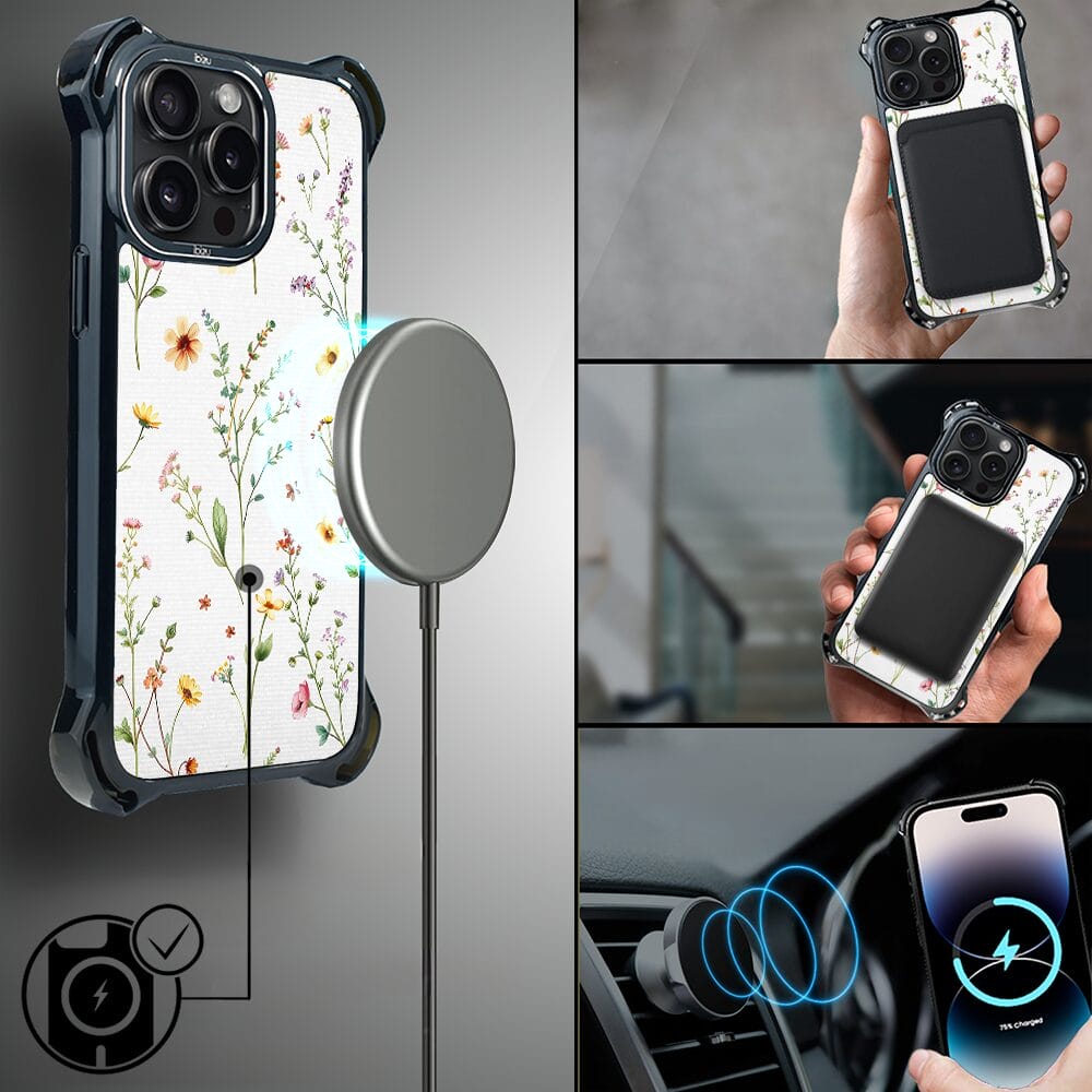 Etui iPhone 14 Pro IBIZU DropGuard Ultra z MagSafe, Pastel Bloom, Letni bukiet - obrazek 8