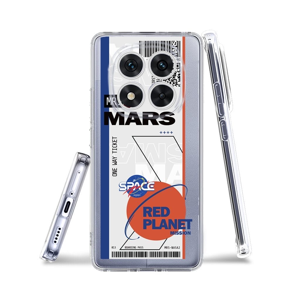 Etui do Xiaomi Redmi Note 14 Pro 5G przeźroczyste, silikonowe Flexi, bilet na Mars - obrazek 3