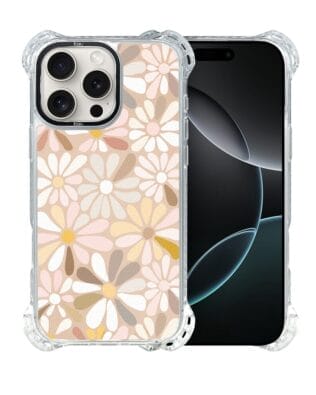 Etui do iPhone 16 Pro Max IBIZU DropGuard Ultra z MagSafe, Boho, Kwiaty vintage