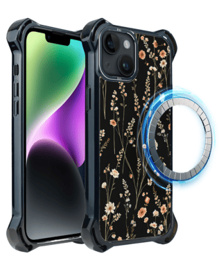 Etui iPhone 14 IBIZU DropGuard Ultra z MagSafe, Pastel Bloom, Północny ogród