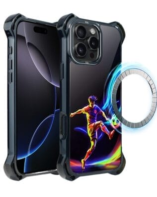 Etui do iPhone 16 Pro IBIZU DropGuard Ultra z MagSafe, #ElectroMove, W rytmie piłki nożnej