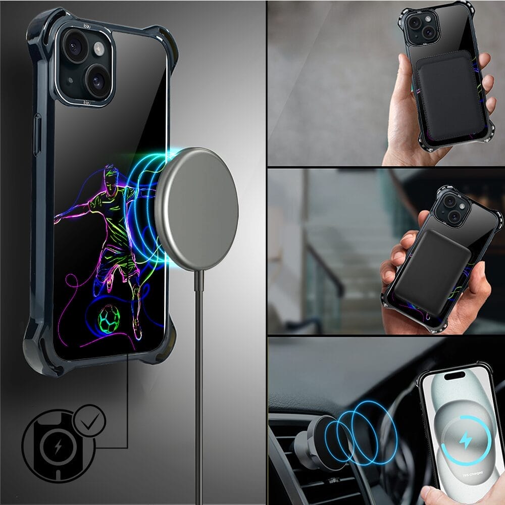 Etui do iPhone 15 IBIZU DropGuard Ultra z MagSafe, #ElectroMove, Moc football'u - obrazek 8
