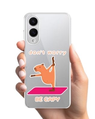 Etui do Samsung Galaxy S25 Edge przeźroczyste, silikonowe Flexi, kapibara