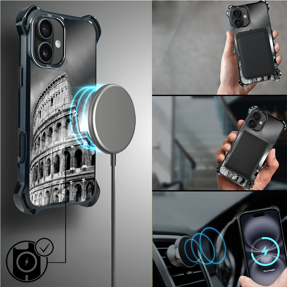 Etui do iPhone 16 IBIZU DropGuard Ultra z MagSafe, Noir City, Koloseum - obrazek 8