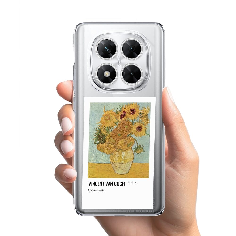 Etui do Xiaomi POCO X7 przeźroczyste, silikonowe Flexi, słoneczniki - obrazek 2