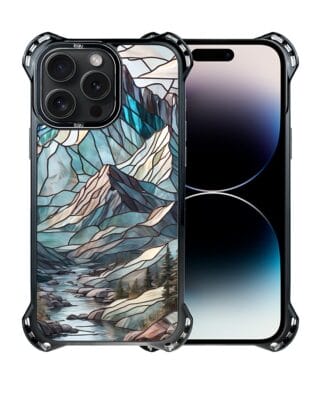 Etui do iPhone 14 Pro Max IBIZU DropGuard Ultra z MagSafe, Barwy Szkła, Górski Potok