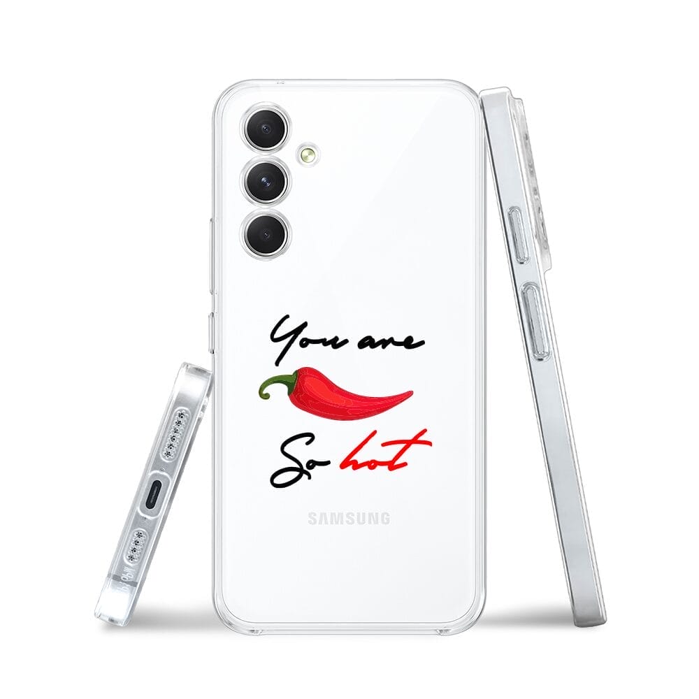 Etui do Samsung Galaxy A54 5G przeźroczyste, silikonowe Flexi, papryczka chilli - obrazek 3