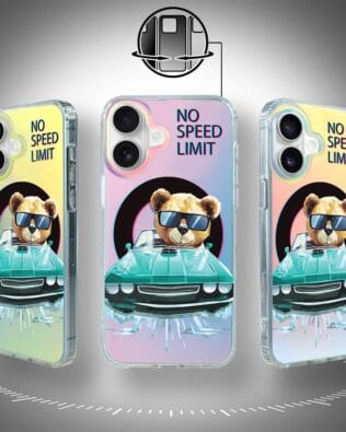 Etui do iPhone 16 IBIZU California Sunset z MagSafe, zmieniające kolor, Blue Car, niebieski samochód