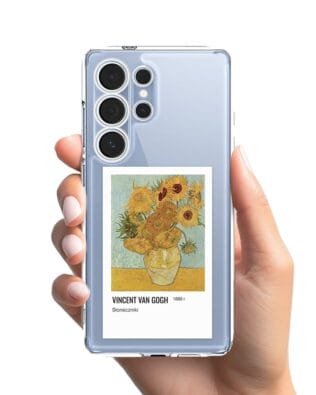 Etui do Samsung Galaxy S25 Ultra przeźroczyste, silikonowe Flexi, słoneczniki Van Gogh