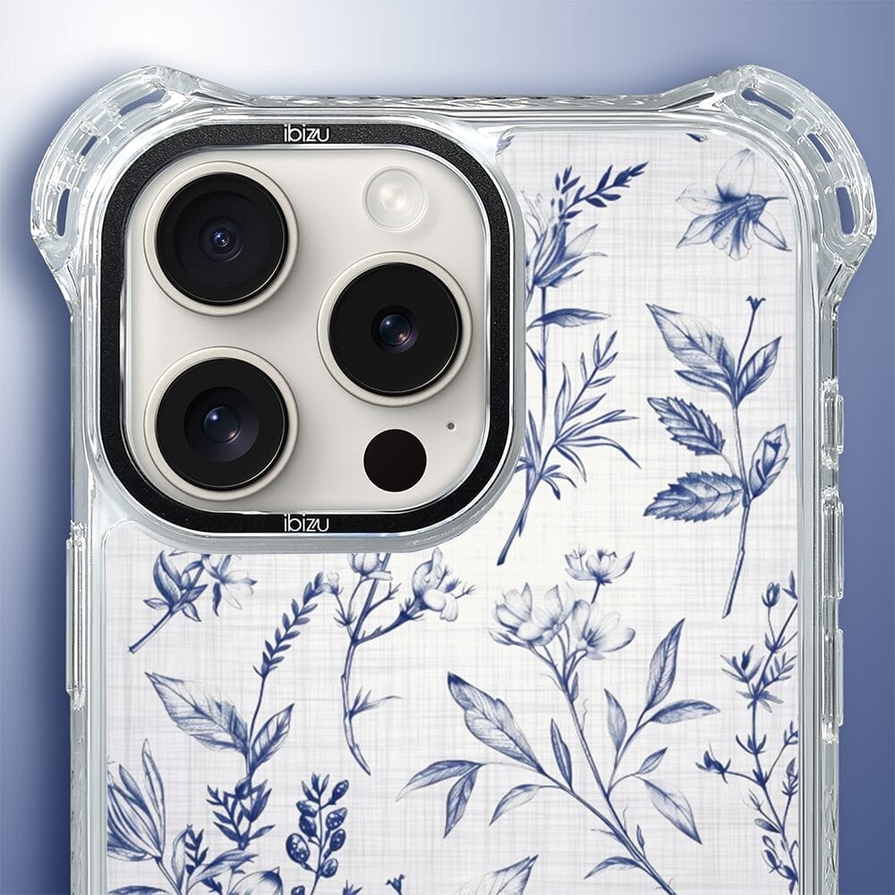 Etui do iPhone 16 Pro IBIZU DropGuard Ultra z MagSafe, Pastel Bloom, Lazurowe szepty - obrazek 3