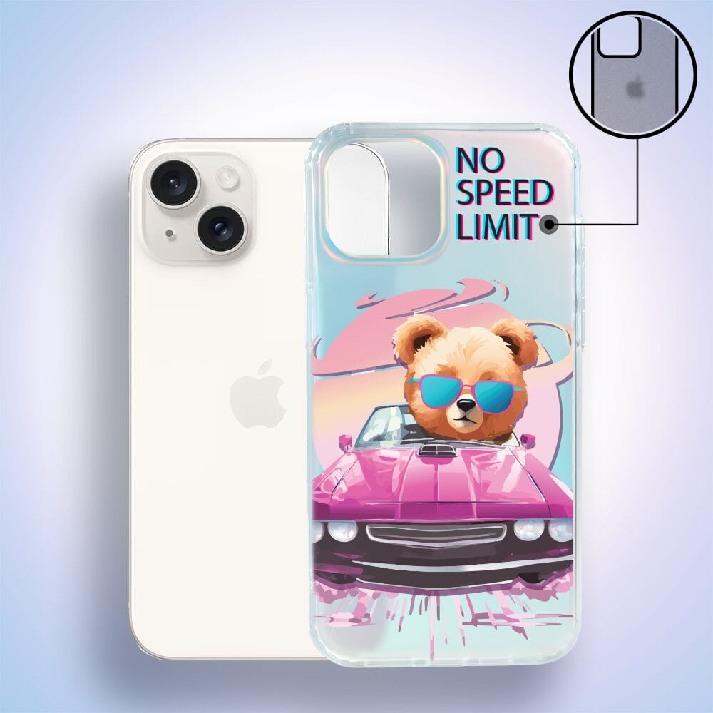 Etui do iPhone 14 IBIZU California Sunset z MagSafe, zmieniające kolor, Pink Car, różowy samochód - obrazek 3