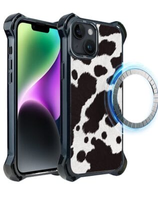 Etui do iPhone 14 IBIZU DropGuard Ultra z MagSafe, Zew Natury, Polska krowa