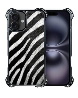 Etui do iPhone 16 IBIZU DropGuard Ultra z MagSafe, Zew Natury, Zebra
