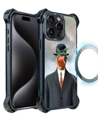 Etui iPhone 15 Pro IBIZU DropGuard Ultra z MagSafe, Rene Magritte, syn człowieczy