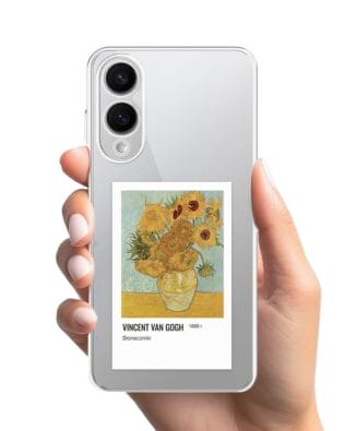 Etui do Samsung Galaxy S25 Edge przeźroczyste, silikonowe Flexi, słoneczniki Van Gogh